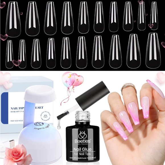 💅 BEETLES GEL NAIL KIT EXTENSION GEL X 💅 - Picture 1 of 8